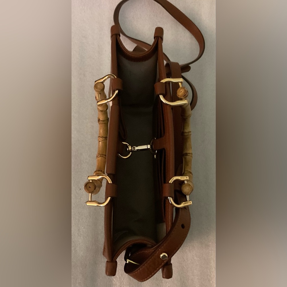 Radley London Limited Edition Bamboo Handle Leather Satchel — Seaweed Coastal - Picture 11 of 13